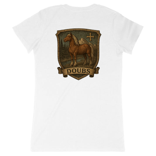 T-shirt Femme Blason du Doubs – Made in France - dos_blanc